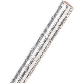 TECHFLEX INC TTN0.38SV-100 Techflex Thermashield Aluminized Fiberglass Tube .38" Dia., 100, Silver image.