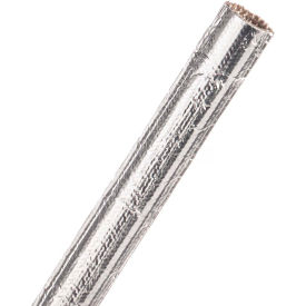 TECHFLEX INC TTN0.50SV-100 Techflex Thermashield Aluminized Fiberglass Tube .50" Dia., 100, Silver image.