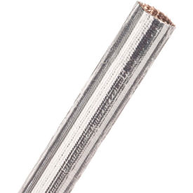 TECHFLEX INC TTN0.75SV-100 Techflex Thermashield Aluminized Fiberglass Tube .75" Dia., 100, Silver image.