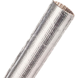 TECHFLEX INC TTN1.25SV-100 Techflex Thermashield Aluminized Fiberglass Tube 1.25" Dia., 100, Silver image.