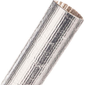 TECHFLEX INC TTN1.50SV-100 Techflex Thermashield Aluminized Fiberglass Tube 1.50" Dia., 100, Silver image.