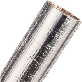 TECHFLEX INC TTN2.50SV-100 Techflex Thermashield Aluminized Fiberglass Tube 2.50" Dia., 100, Silver image.