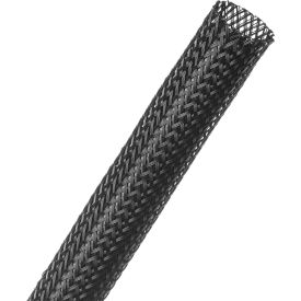 TECHFLEX INC PTN0.56BK-100 Techflex 9/16" Flexo PET General Purpose Sleeving Dia., 100, Black image.