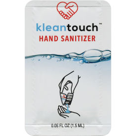 VALISA MANUFACTURING LLC VS-HS-15-250ct KleanTouch™ Liquid Alcohol Hand Sanitizer, 1.5 ml (0.05 oz) Single-Use Packet, 250 Packets/Box image.