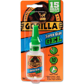 THE GORILLA GLUE COMPANY 7600101 Gorilla Glue® Instant-Bond Super Glue - 15 g Bottle - Clear image.