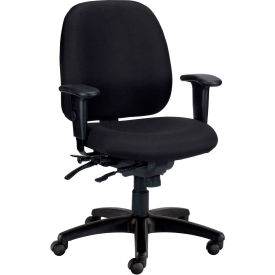 Raynor Marketing Ltd. 498SL-AT33 Eurotech Task Chair with Seat Slider - Fabric - Black - 4x4SL Series image.