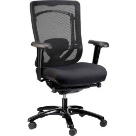 Raynor Marketing Ltd. MFSY77-5806-PM01 Eurotech Mesh Chair with Titanium Base - Fabric - Black - Monterey Series image.