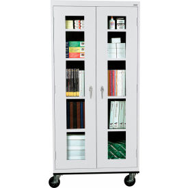 Cabinets Mobile Sandusky Mobile Clear View Storage Cabinet