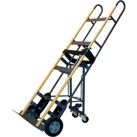 Steel Appliance Truck with Retractable Wheels, 800 lb Capacity, Black view 2
