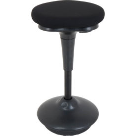Global Industrial 695613BK Interion® Active Seating Stool - Fabric - 25"H - 33"H - Black image.