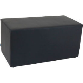 Interion® Antimicrobial Rectangle Reception Bench Black