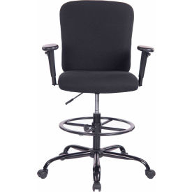 Global Industrial 695657 Global Industrial™ Big and Tall All Fabric Drafting Stool image.