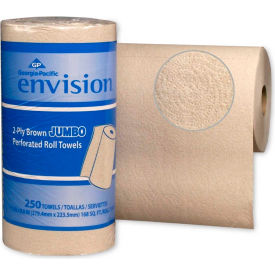 GEORGIA PACIFIC CONSUMER PRODUCTS LP 28290 Pacific Blue Basic™ 2-Ply Recycled Perforated Paper Roll Towel By GP Pro, Brown, 12 Rolls/Case image.