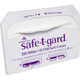 GEORGIA PACIFIC CONSUMER PRODUCTS LP 47046 Safe-T-Gard® 1/2-Fold Toilet Seat Cover By GP Pro, White, 5,000 Covers Per Case image.