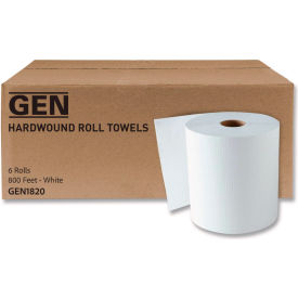 Hardwound Roll Towels White 8" x 800 ft 6 Rolls/Case