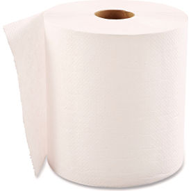 Hardwound Roll Towels 1-Ply White 8" x 600 ft 12 Rolls/Case