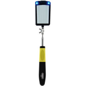 General Tools & Instruments Co. Llc 80560 General Tools Telescoping Lighted LED Glass Inspection Mirror, 2" x 3", Black/Yellow image.