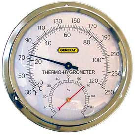General Tools & Instruments Co. Llc A600FC General Tools A600FC Analog Thermo-Hygrometer With 5" Aluminum Dial image.