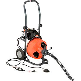 General Pipe Cleaners P-XP-B General Wire P-XP-B Mini-Rooter XP Drain/Sewer Cleaning Machine W/ 75 x 3/8"Cable & 4 Pc Cutter Set image.
