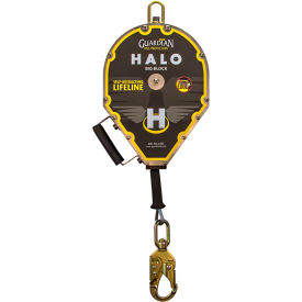 GF Protection Inc 10918 Guardian Halo Big Block 65-3/16" Galvanized Steel Cable, Swivel Top, Steel Snap Hook, 4"H image.