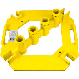 PURE SAFETY GROUP. 15178 Guardian Quickset Multi-Directional Baseplate, Powder Coated Steel, 21-1/2"L x 21-1/2"W x 6"H image.