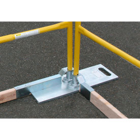 GF Protection Inc 15184 Guardian Toe-Board Attachment, Galvanized Steel, For Use With Baseplate, 10"L x 7/8"W x 1-13/16"H image.