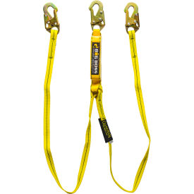 GF Protection Inc 21302 Guardian Big Boss Extended Free Fall Lanyard, 6 Double Leg With Steel Snap Hooks, Shock Pack, Nylon image.