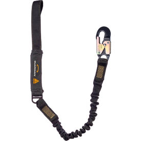 Guardian Arc Flash Shock Absorbing Lanyard Stretch Single Leg Aluminum Snap Hook & Web Loop 6L 