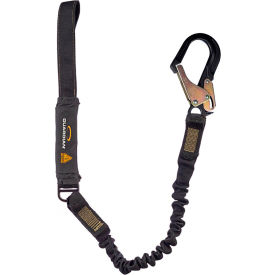 Guardian Arc Flash Shock Absorbing Lanyard Stretch Single Leg Aluminum Rebar Hook & Web Loop 6L 