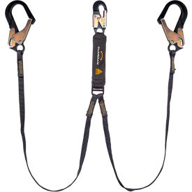 Guardian Arc Flash Shock Absorbing Lanyard Fixed Dual Leg Aluminum Rebar Hook 6L 