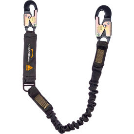 Guardian Arc Flash Shock Absorbing Lanyard Stretch Single Leg Aluminum Snap Hook 6L 