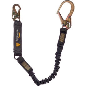 Guardian Arc Flash Shock Absorbing Lanyard Stretch Single Leg Steel Rebar Hook 6L 