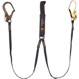 Guardian Arc Flash Shock Absorbing Lanyard Fixed Dual Leg Steel Rebar Hook & Web Loop 6L 