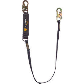 Arc Flash Shock Absorbing Lanyard, Fixed, Single Leg, Steel Snap Hook, 6'L view 2