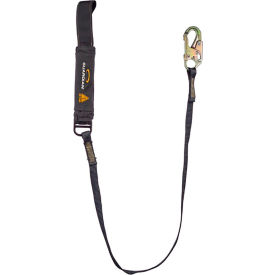 Guardian Arc Flash Shock Absorbing Lanyard, Fixed, Single Leg, Steel Snap Hook & Web Loop, 6'L view 2