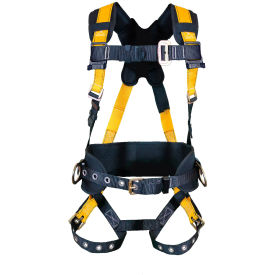 Guardian® Seraph Construction Harness With Waist Pad Tongue Buckle Legs 3 D-Rings XS-S 