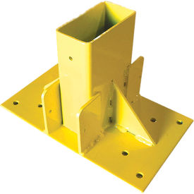 GF Protection Inc 61141 Guardian 2" x 4" Stair Mount, Powder Coated Steel, Yellow, 10-3/8"L x 6-1/2"W x 7"H image.