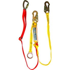 Guardian 4-in-1 Lanyard Steel Snap Hooks 5K Triple Lock Carabiner 18"" Extension D-Ring Nylon