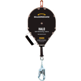 Guardian Halo Big Block 65'-3/16"" Galvanized Steel Cable Swivel Top Steel Snap Hook 4""H