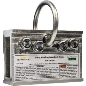 Guardian Universal Standing Seam Roof Clamp 2-Way Galvanized Steel 130-310 lbs. Capacity