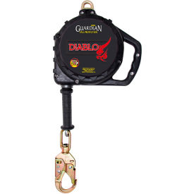 Guardian 33'-3/16"" Diablo Self Retracting Lifeline Nylon Galv. Steel Snap Hook Carabiner 5""H