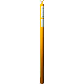 Guardian Permanent Warning Line Post Powder Coated Steel Yellow 8""L x 6""W x 8""H