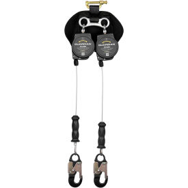 Guardian® CR3-Edge Personal SRL Twin-Leg Galvanized Cable Aluminium Snap Hook 8'L
