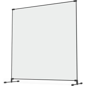 Goffs Enterprises Inc. 34424 Goff Personal Safety Tabletop Partition, 24"W x 24"H - Clear image.