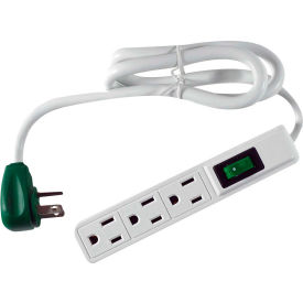 Perf Power Go Green GG-13002MS Power Strip, 3 Outlets, 15A, 2-1/2 Cord image.