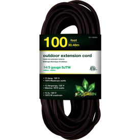 Perf Power Go Green GG-13800BK GoGreen Power, GG-13800BK, 100 Ft Extension Cord - Black image.