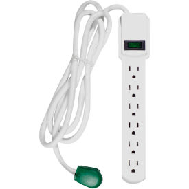 Perf Power Go Green GG-16106MS Surge Protected Power Strip, 6 Outlets, 15A, 160 Joules, 6 Cord image.