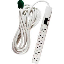 Perf Power Go Green GG-16315-15 Surge Protected Power Strip, 6 Outlets, 15A, 1200 Joules, 15 Cord image.