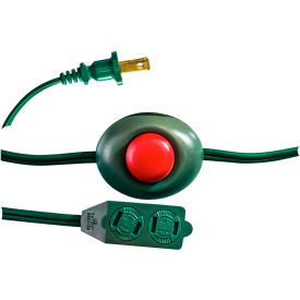 Perf Power Go Green GG-24510GN GoGreen Power 18/2 SPT-2 9ft 3 Outlet Foot Switch Extension Cord, GG-24510GN - Green image.