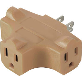 Perf Power Go Green GG-3406BE GoGreen Power 3 Outlet Cube Adapter, GG-3406BE - Beige image.